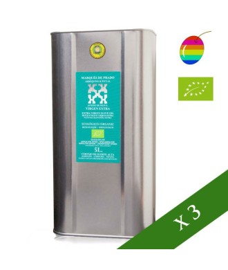 BOX x3 --- Marqués de Prado Selección Familiar Coupage biologico 5l, Olio Extravegine di Oliva