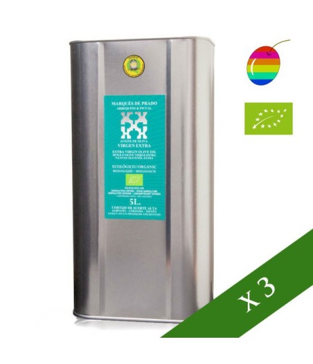 BOX x3 --- Marqués de Prado Selección Familiar Coupage biologico 5l, Olio Extravegine di Oliva