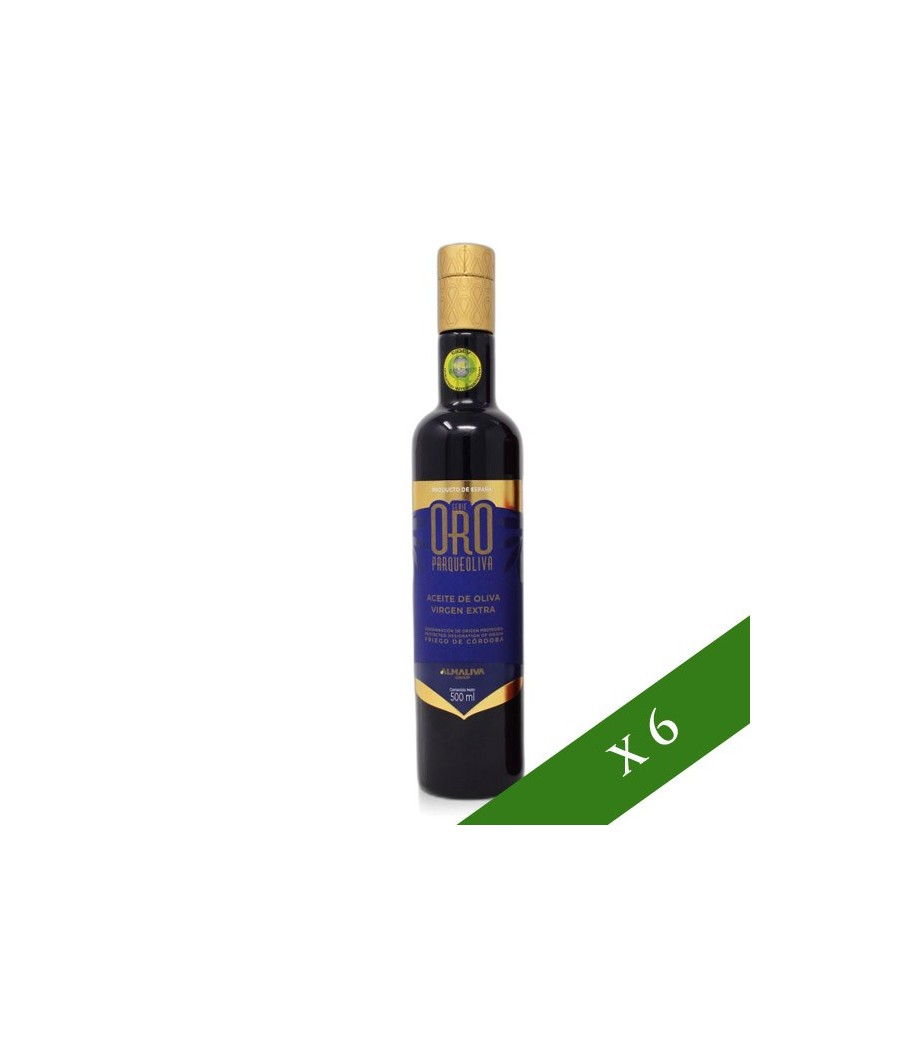 BOX x6 --- Parque Oliva Serie Oro Coupage 500ml, Olio Extravegine di Oliva, D.O. Priego de Córdoba