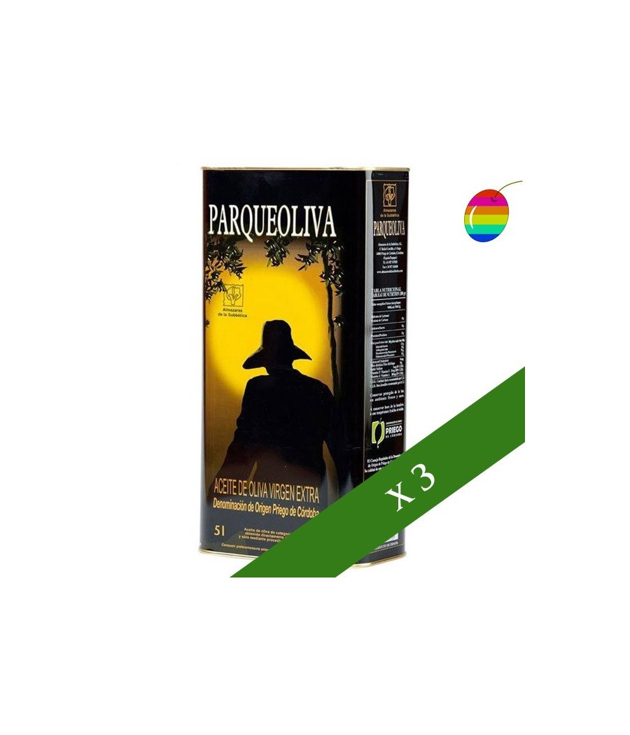 PACK 3 x Parqueoliva Coupage 5l, Aceite de Oliva Virgen Extra, D.O. Priego de Córdoba
