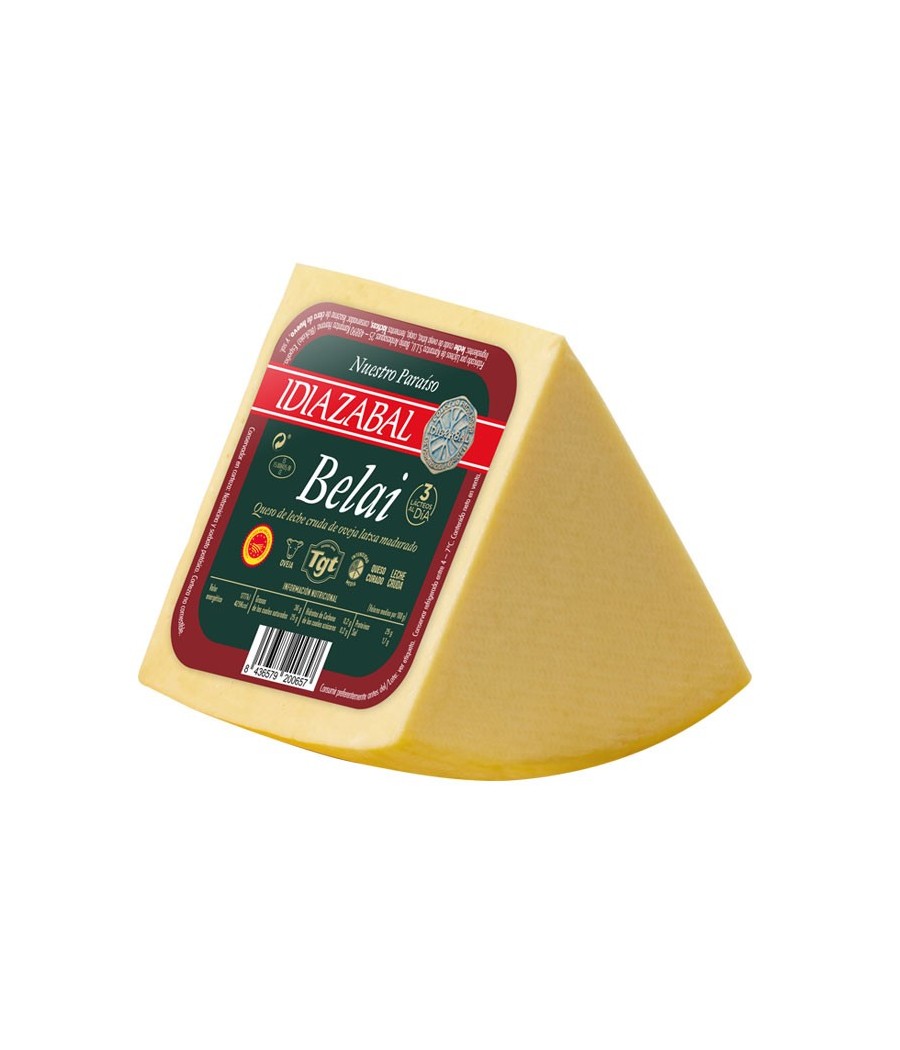 Queso belai leche cruda de oveja, D.O. idiazabal - CUÑA Queso belai leche cruda de oveja, D.O. idiazabal - CUÑA