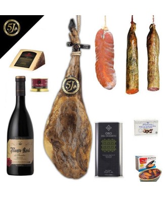 Geschenkset - 5J Schinken + IBÉRICO GOURMET Sortiment