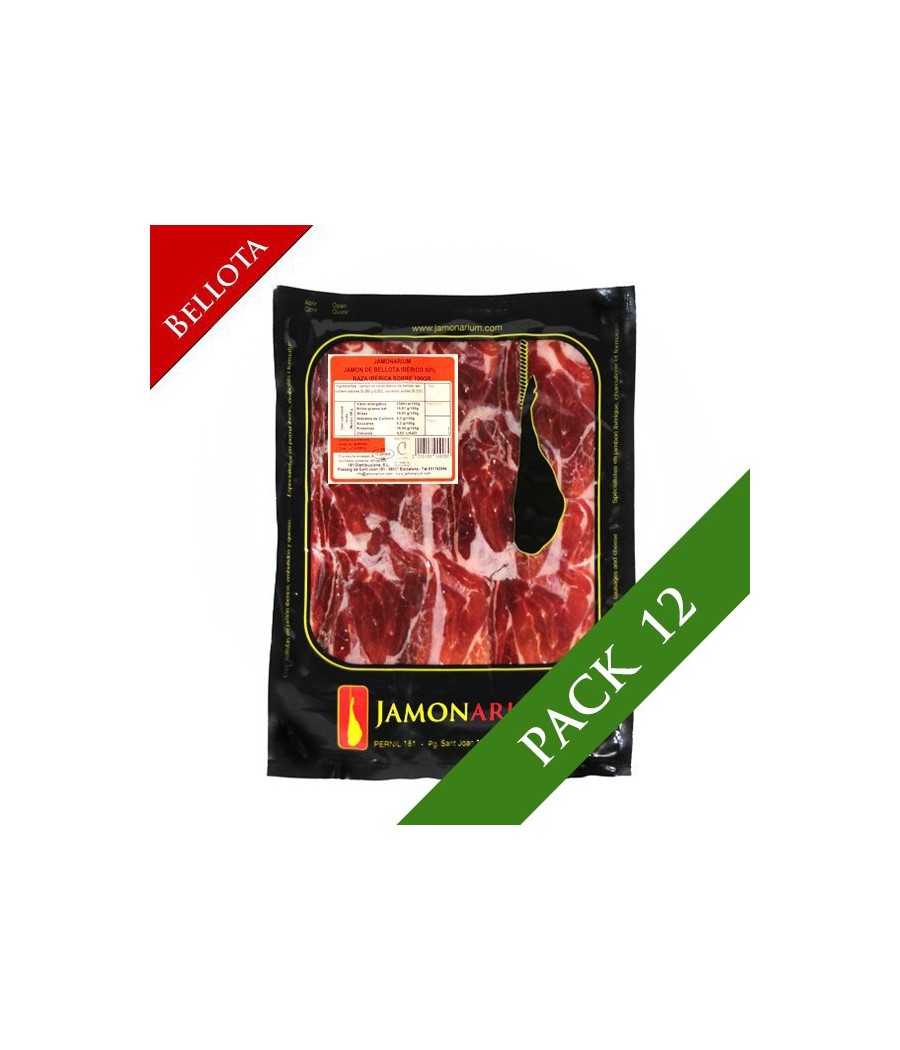 PACK 12 - Prosciutto di Bellota Ibérico, 50% Gara Ibérica affettato 100g
