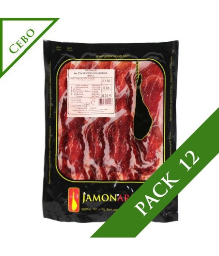 PACK 12 - Cebo Iberico Shoulder, 50% Iberian Breed sliced 100g