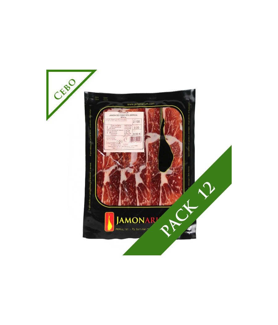 PACK 12 - Prosciutto di Cebo Iberico, 50% Gara Iberica affettato 100g
