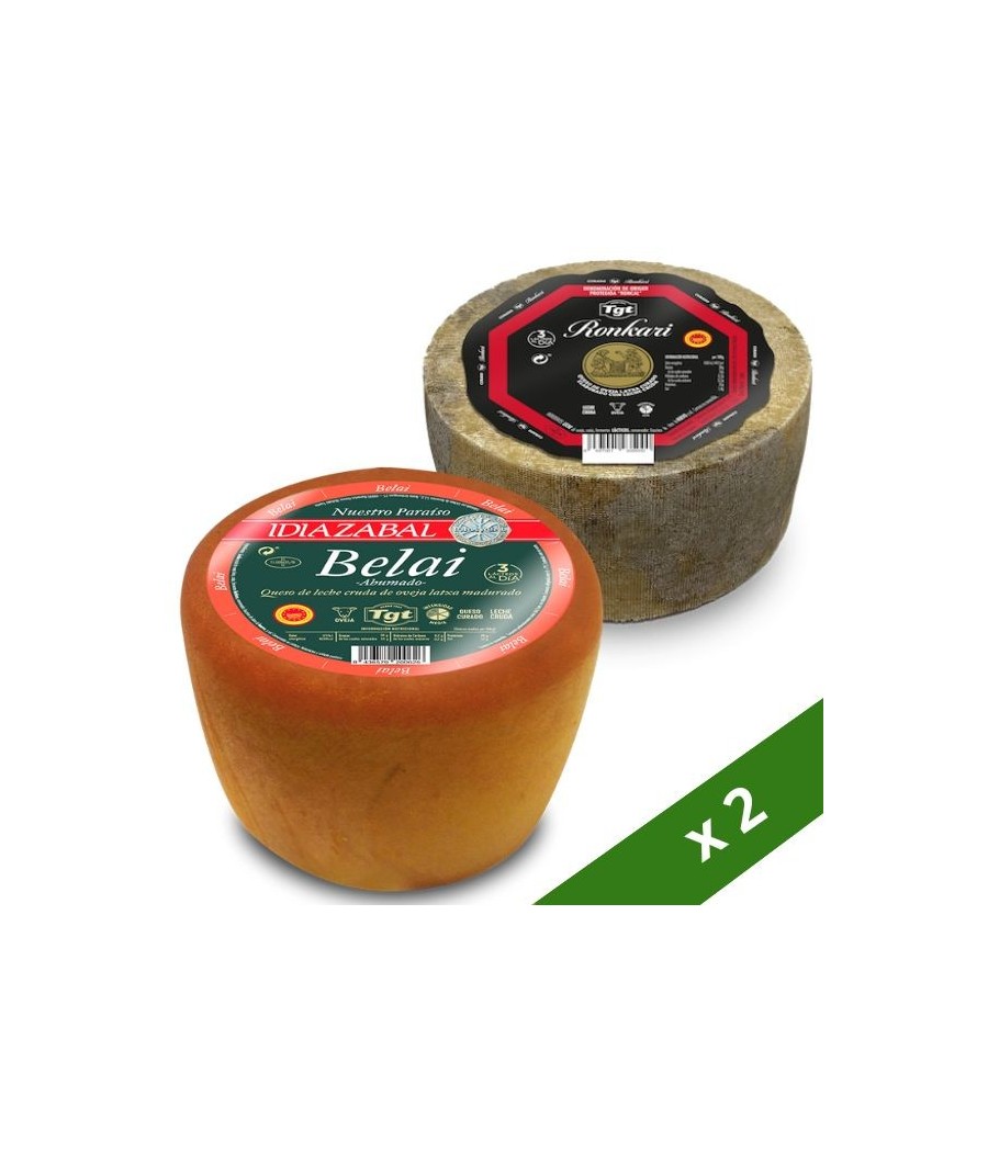 Geschenkset x2 KÄSE -DO Idiazabal (geräucheten und gereifter Käse)