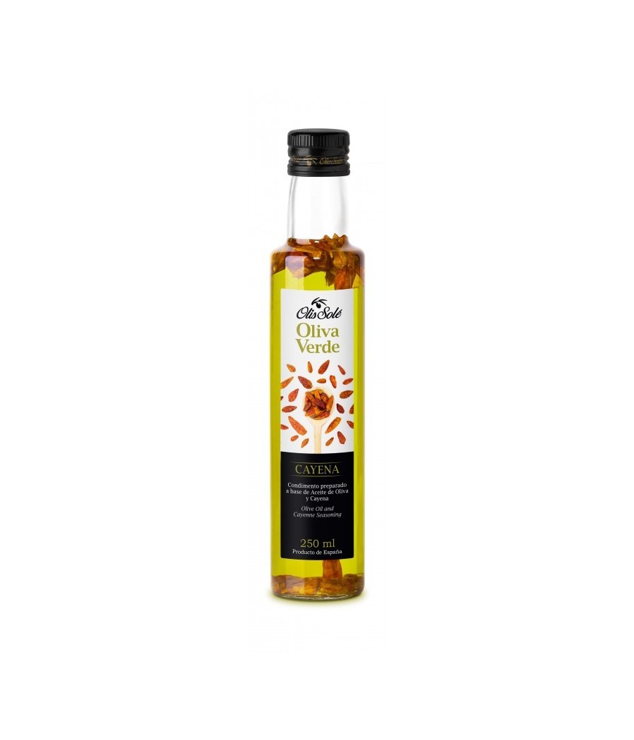 Oli d'oliva aromatitzat CAIENA picant 250ml, Olis Solé