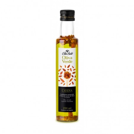 Olis Solé Spicy Olive Oil CAYENA 250ml , Oliva Verde