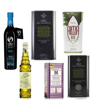 PAck PREMIUM EVOO - The best 6 extra virgin olive oils of the world