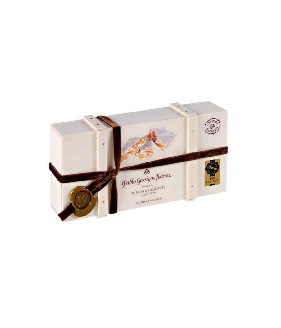 Turrón "Torrone" De Alicante Premium 300g Pablo Garrigós, IGP Turrón De Jijona Turrón "Torrone" De Alicante Premium 300g Pablo Garrigós, IGP Turrón De Jijona