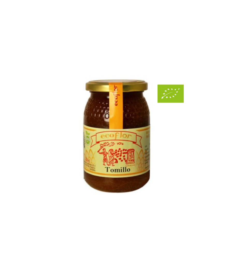 Organic Thyme Monofloral Honey 500g, Miel Ecoflor