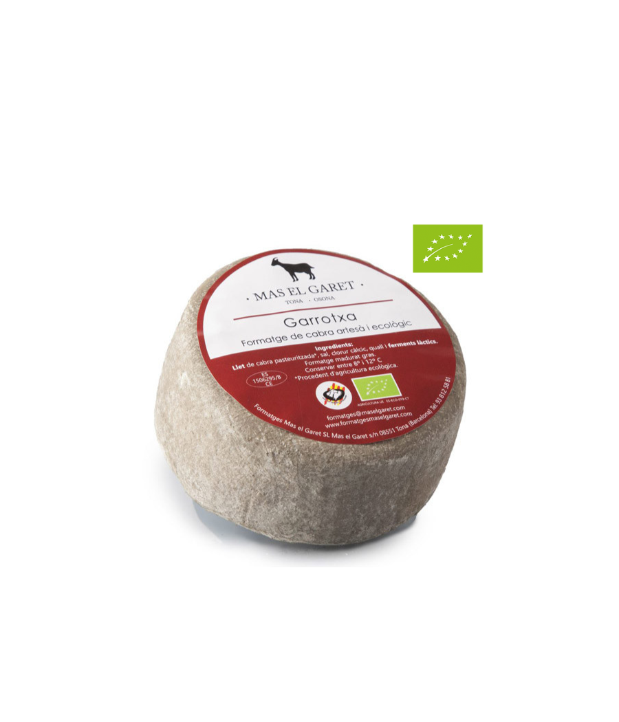 Organic and artisan garrotxa cheese Mas el Garet with goat milk - WHOLE