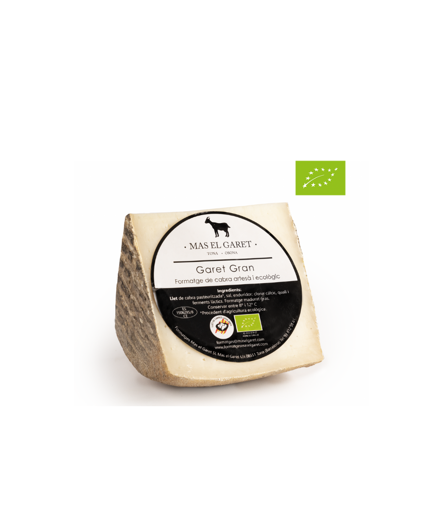 Artisan and organic cheese El Garet Gran Mas el Garet with goat milk - PORTION Artisan and organic cheese El Garet Gran Mas el Garet with goat milk - PORTION
