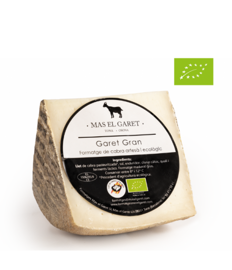 Artisan and organic cheese El Garet Gran Mas el Garet with goat milk - PORTION