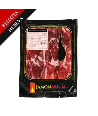 Bellota Iberico Ham (Huelva), 100% iberian breed - Pata Negra sliced 100g