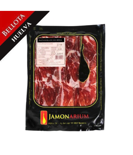 Bellota Iberico Ham (Huelva), 100% iberian breed - Pata Negra sliced 100g
