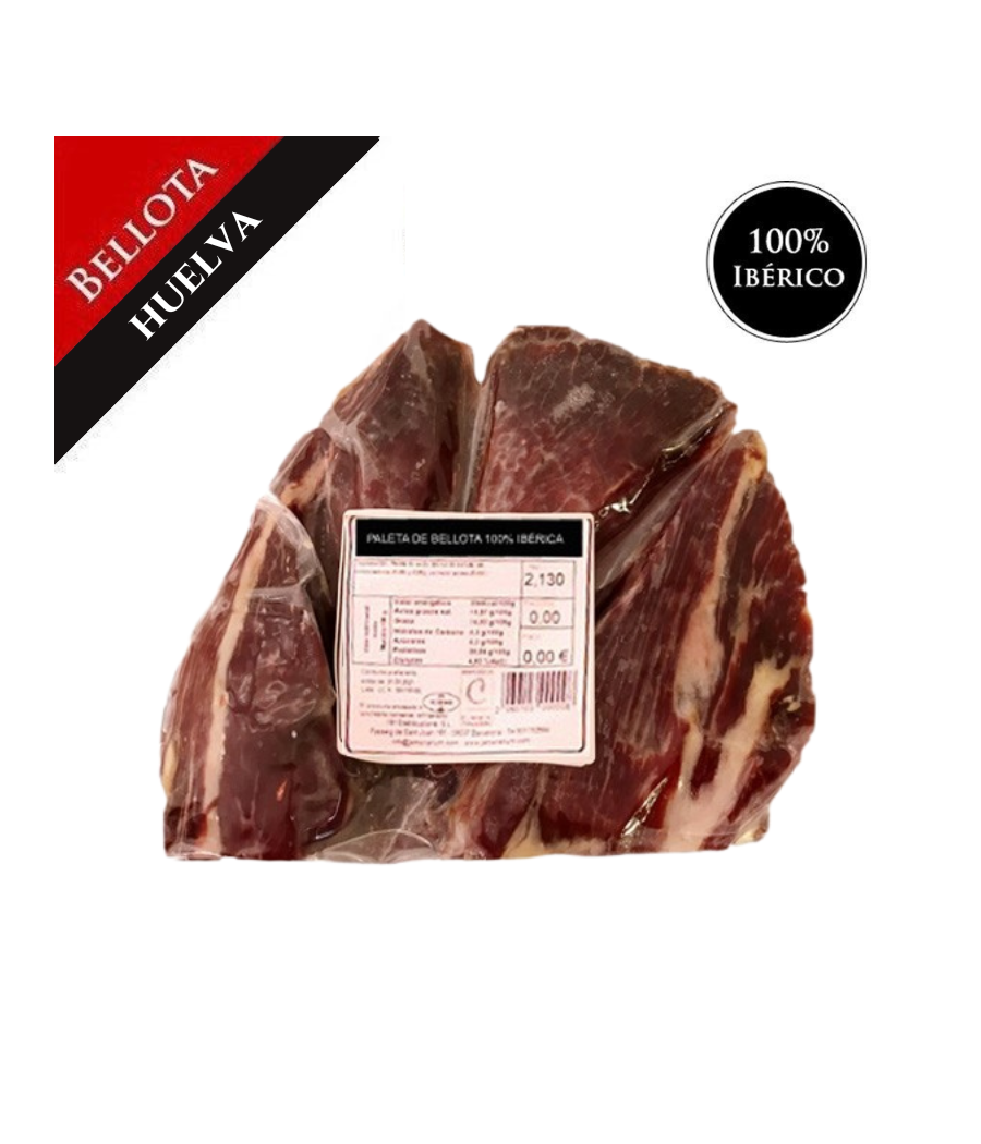 Ibérico Bellota Shoulder (Huelva), 100% Iberian Breed - Pata negra - BONELESS - Punta Ibérico Bellota Shoulder (Huelva), 100% Iberian Breed - Pata negra - BONELESS - Punta