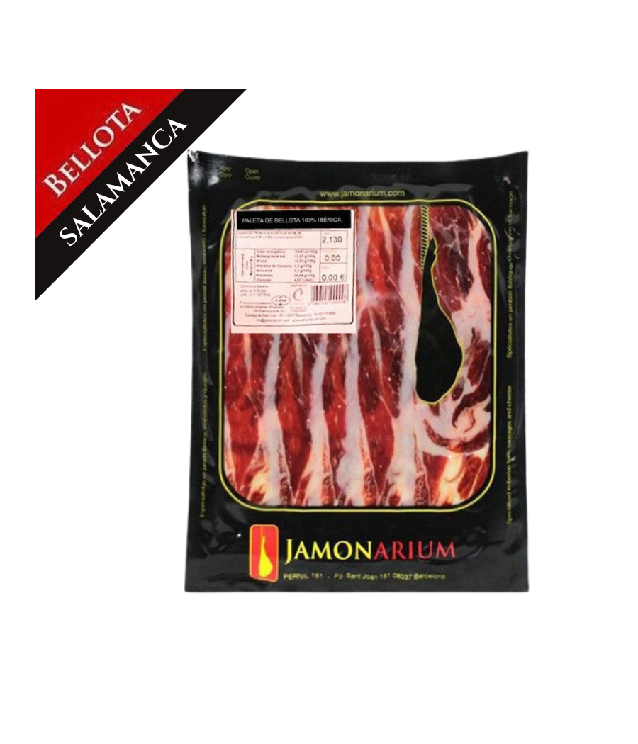 Iberico Bellota Shoulder (Salamanca), 100% iberian breed - Pata Negra WHOLE sliced