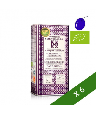 BOX x6 --- Cortijo de suerte alta Picual en envero Organic  1l, Extra Virgin Olive Oil, D.O. Baena