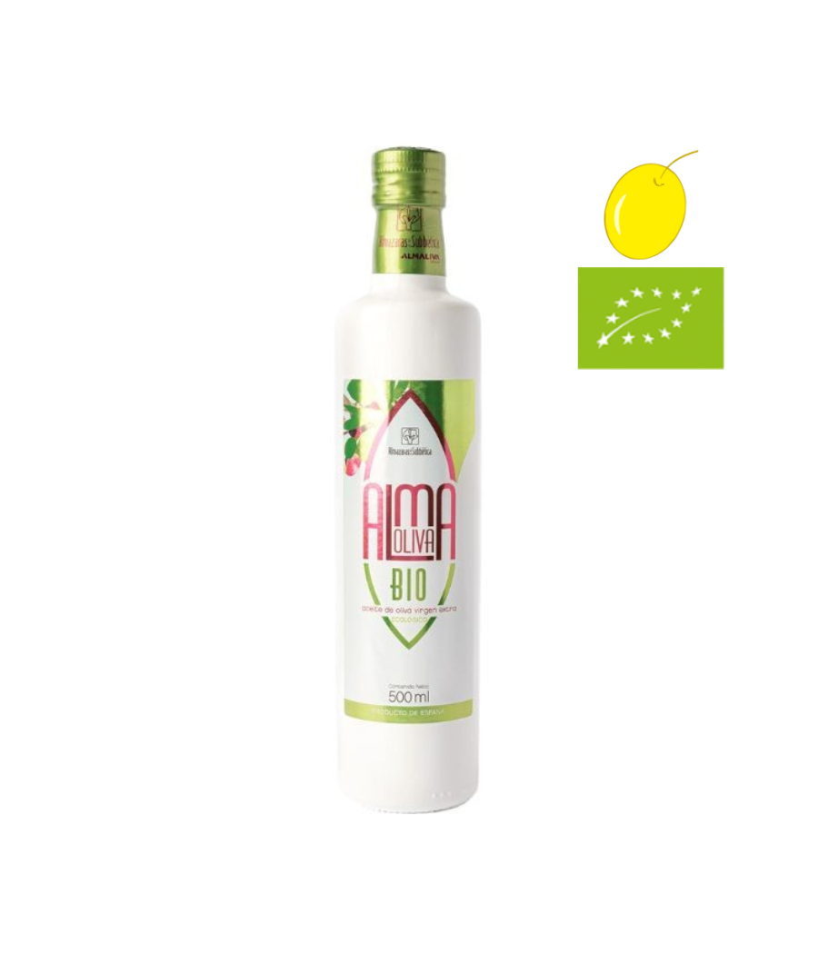 Almaoliva BIO Biologique 500 ml, huile d'olive extra vierge de Cordova BOUTEILLE