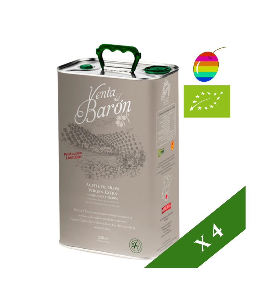 CAJA x4 --- Venta del Barón Coupage 2.5l, Aceite de Oliva Virgen Extra, DO Priego de Córdoba