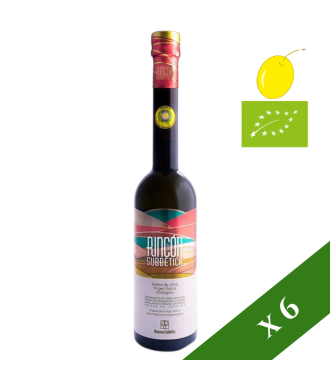 BOITE x6 --- Rincón de la Subbética Hojiblanca bio 500ml, Huile d'Olive Extra Vierge, A.O. Priego de Córdoba