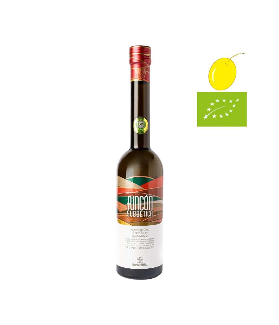 Rincón de la Subbética Hojiblanca ecológico 500ml, Aceite de Oliva Virgen Extra, D.O. Priego de Córdoba Rincón de la Subbética Hojiblanca ecológico 500ml, Aceite de Oliva Virgen Extra, D.O. Priego de Córdoba