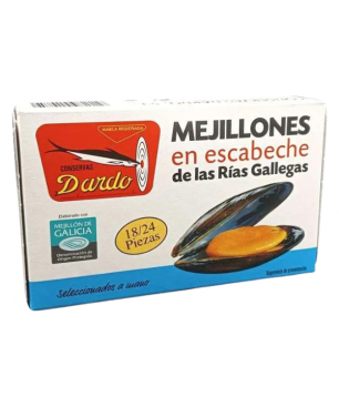 Miesmuscheln in Olivenöl Dardo 18/24 Stück (Galizischen Rías)