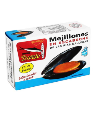 Moules à l'escabèche Dardo 12/16 (rias galiciennes)