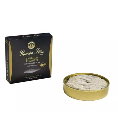 Sardinas en aceite oliva picante 20/25 unidades Ramón Peña &quot;Etiqueta Negra&quot;