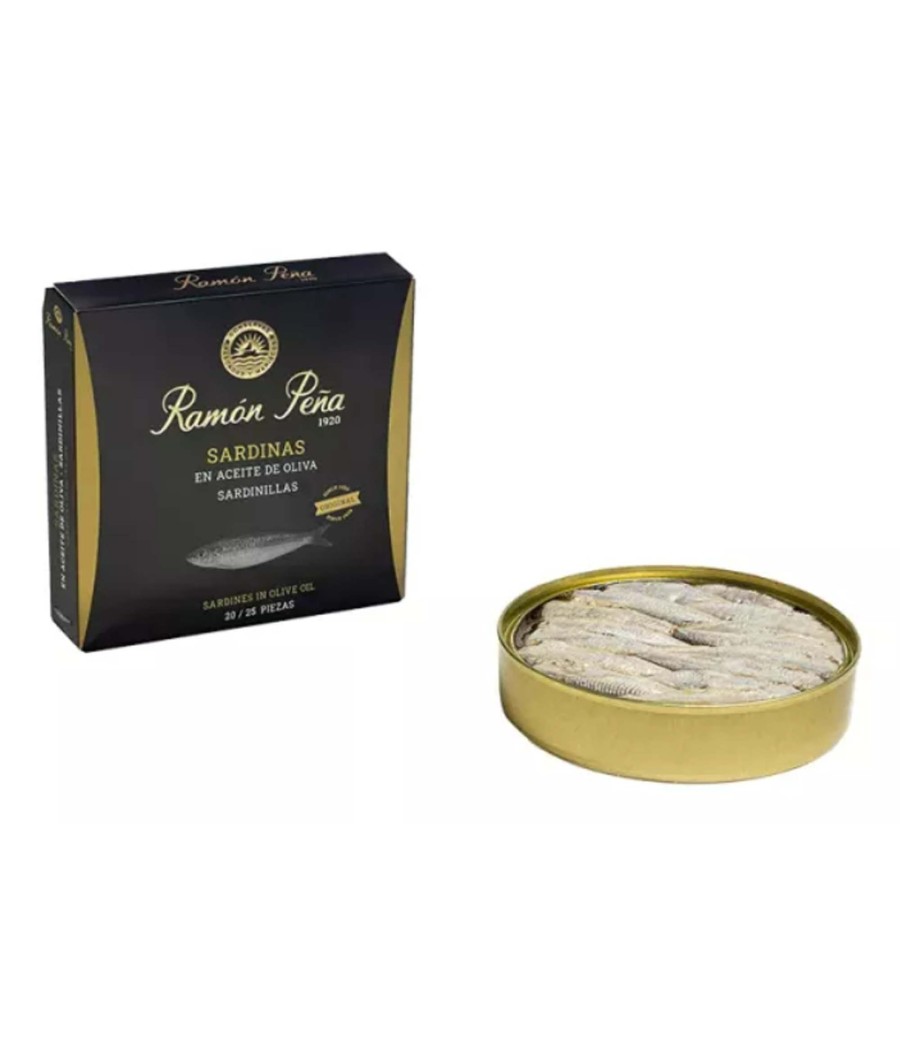 Ramón Peña Sardines in olive oil (20/25 units) "Black Label" Ramón Peña Sardines in olive oil (20/25 units) "Black Label"