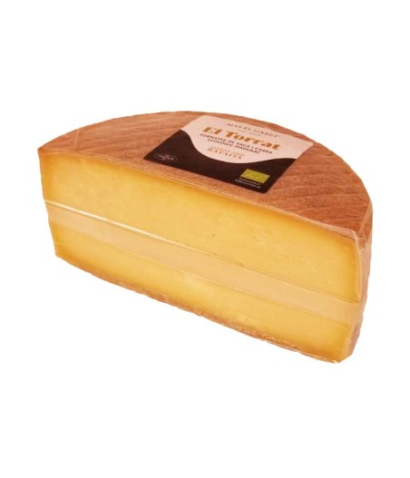 Queso madurado artesano y ecológico &quot;El Torrat&quot; Mas el Garet mezcla (leche de vaca y cabra) - MEDIO QUESO