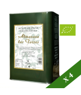 CAJA x4 --- Almazara Las Torres Ecológico 3l, Aceite de Oliva Virgen Extra