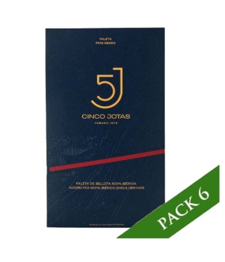 Pack x6 - Vorderschinken Bellota 100% Ibérico Cinco Jotas (5j) traditionell geschnitten 80g