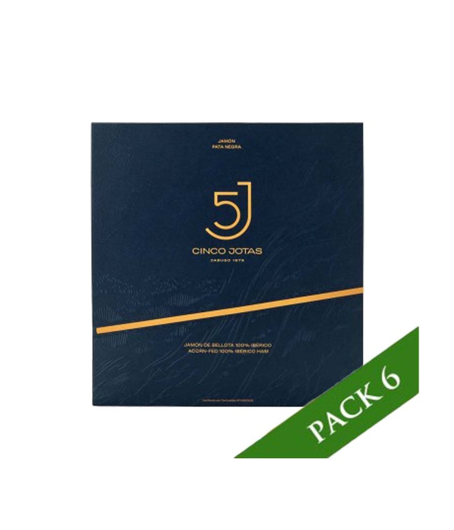 PACK x6 - Prosciutto di Bellota 100% iberico Cinco Jotas (5J) di Jabugo afetatto a mano 80g