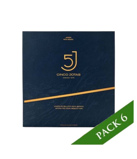 PACK x6 - Prosciutto di Bellota 100% iberico Cinco Jotas (5J) di Jabugo affettato 80gr