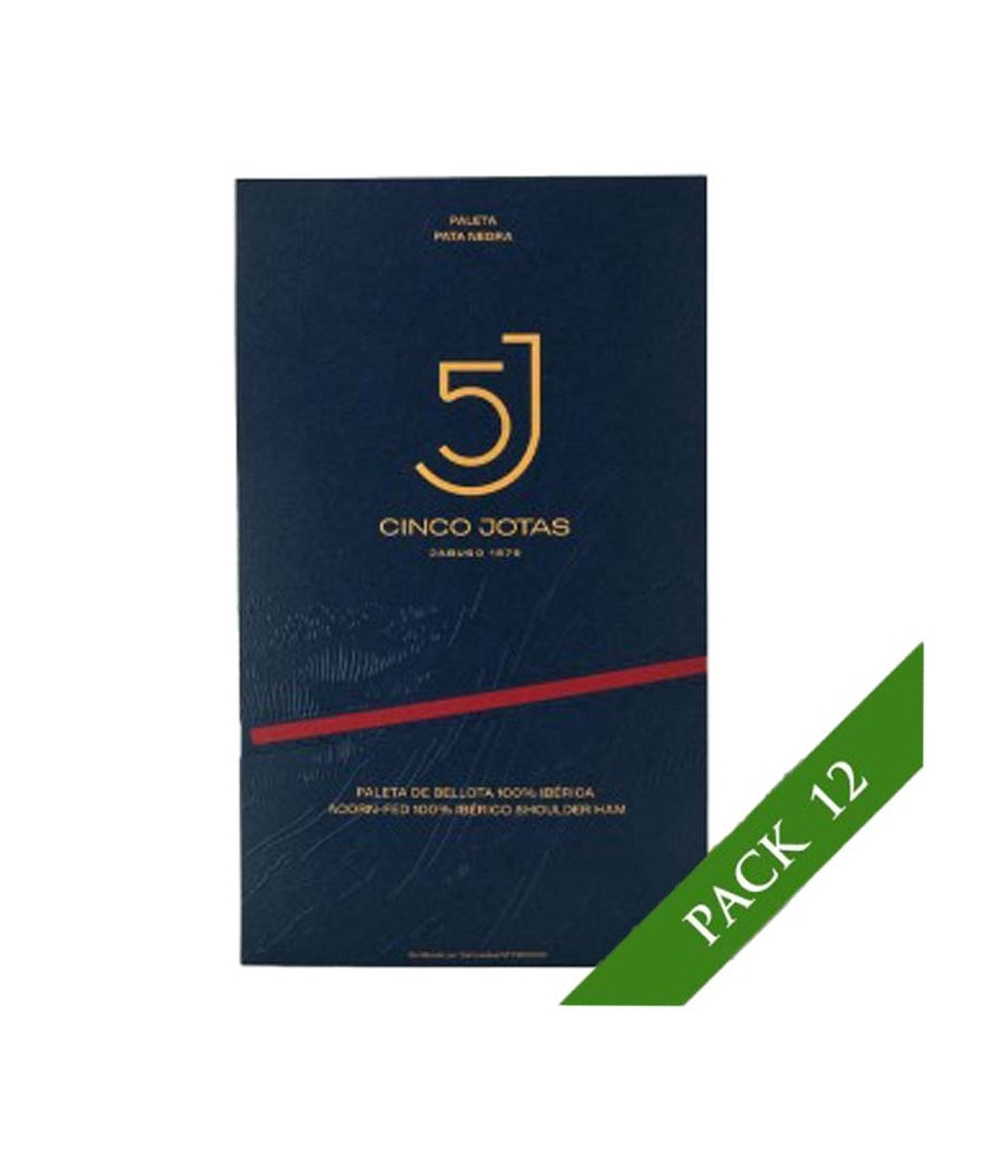 Pack x12 - Épaule Bellota 100% Ibérico Cinco Jotas (5J) de Jabugo tranché 80gr