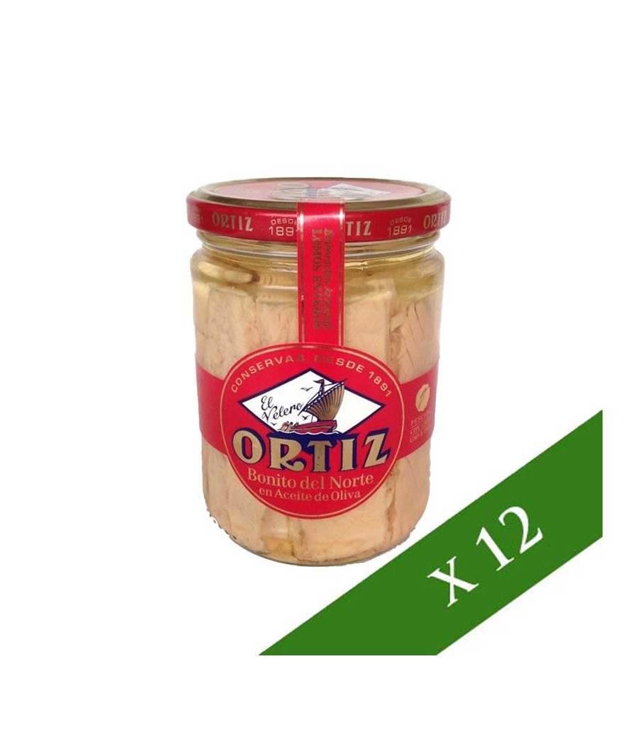 BOX x 12: White Tuna Ortiz (Whole Loins) 400g
