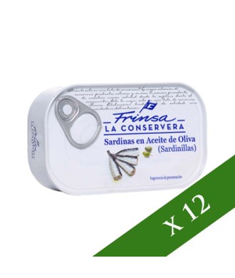 BOX x 12: Small sardines in olive oil 120g Frinsa