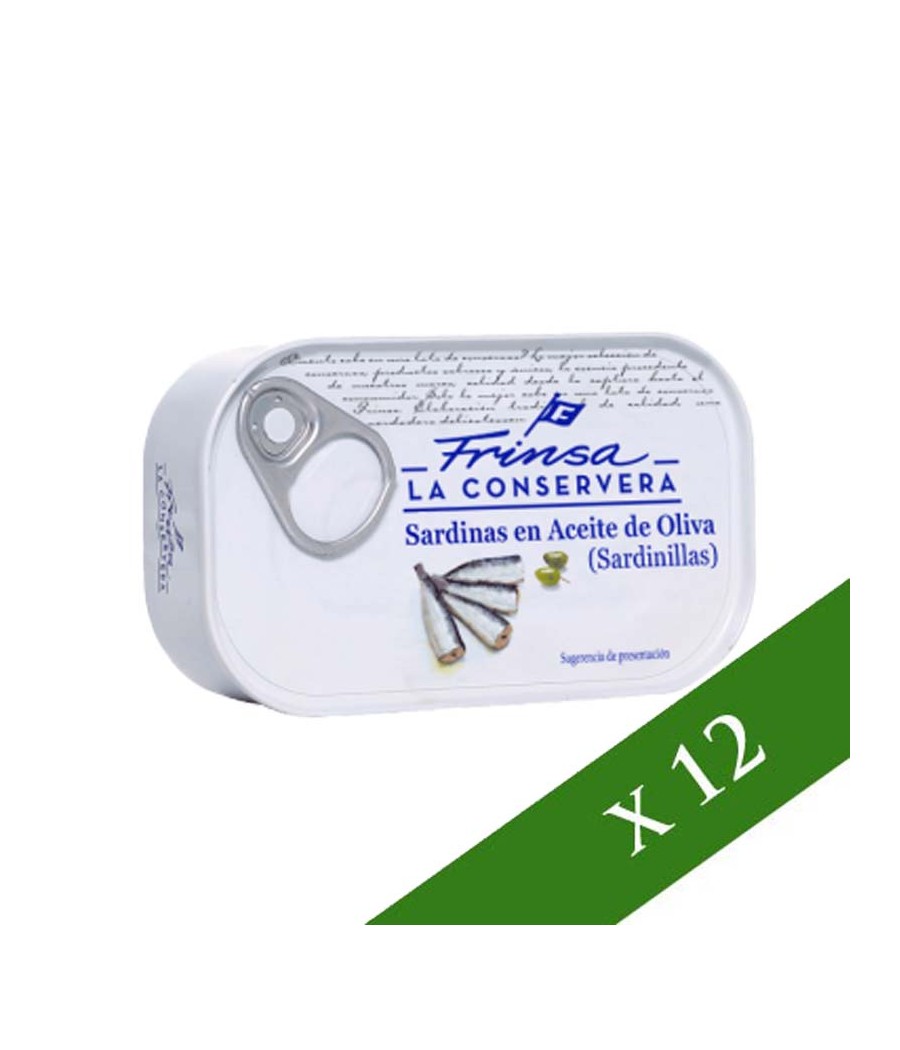 BOX x 12: Sardine piccole in olio d'oliva 120g Frinsa