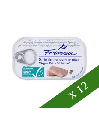 BOX x 12: Smoked Salmon in Extra Virgin Olive Oil 120 g Frinsa