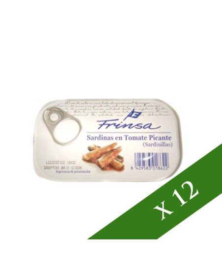 BOITE x 12 : Sardines à la tomate épicée Frinsa 88g