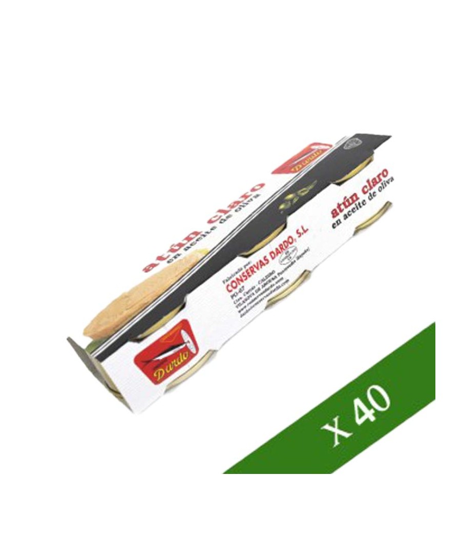BOX x40 - Tonno chiaro in olio di oliva Dardo  (Pack 3)