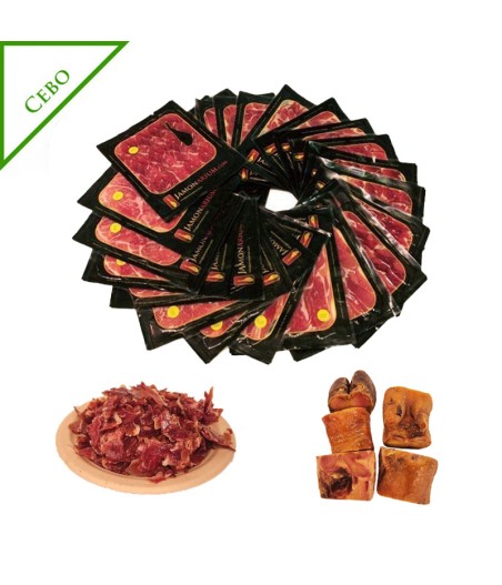 Cebo Iberico Ham, 50% Iberian Breed - WHOLE sliced