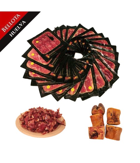 Prosciutto Bellota Ibérico (Huelva), 100% Gara Iberica - Pata negra INTERO affettato