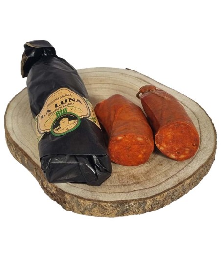 Sobrassada (majorcan sausage) organic La Luna, IGP Sobrasada de Mallorca &quot;The black one&quot;