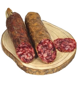 Bellota Iberico Salchichon. Two pieces and vacuum packed.