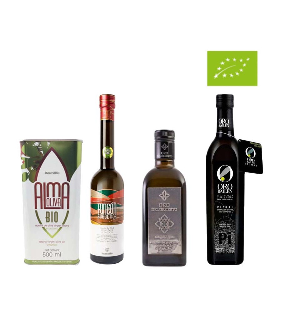 Lote AOVE ECOLÓGICOS - Los 4 mejores aceites de oliva ecológicos