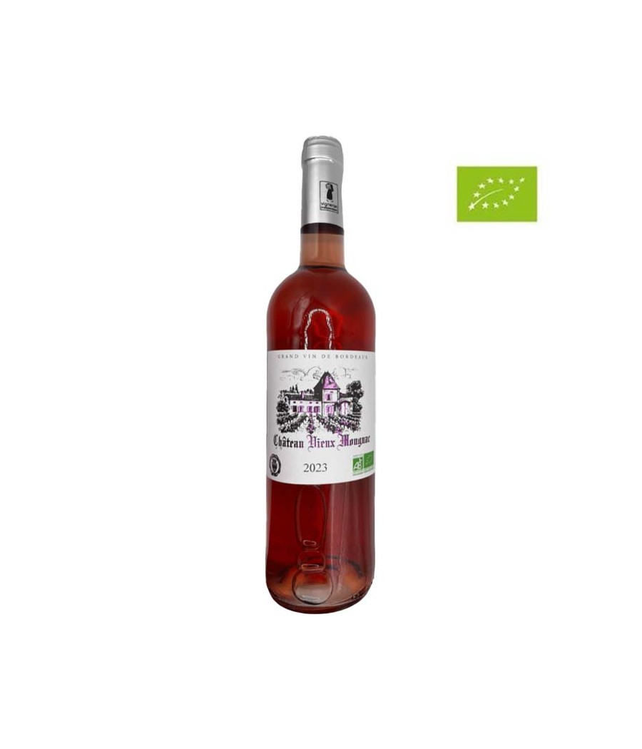 ECO rosé wine Château Vieux Mougnac 2021 AOC Bordeaux