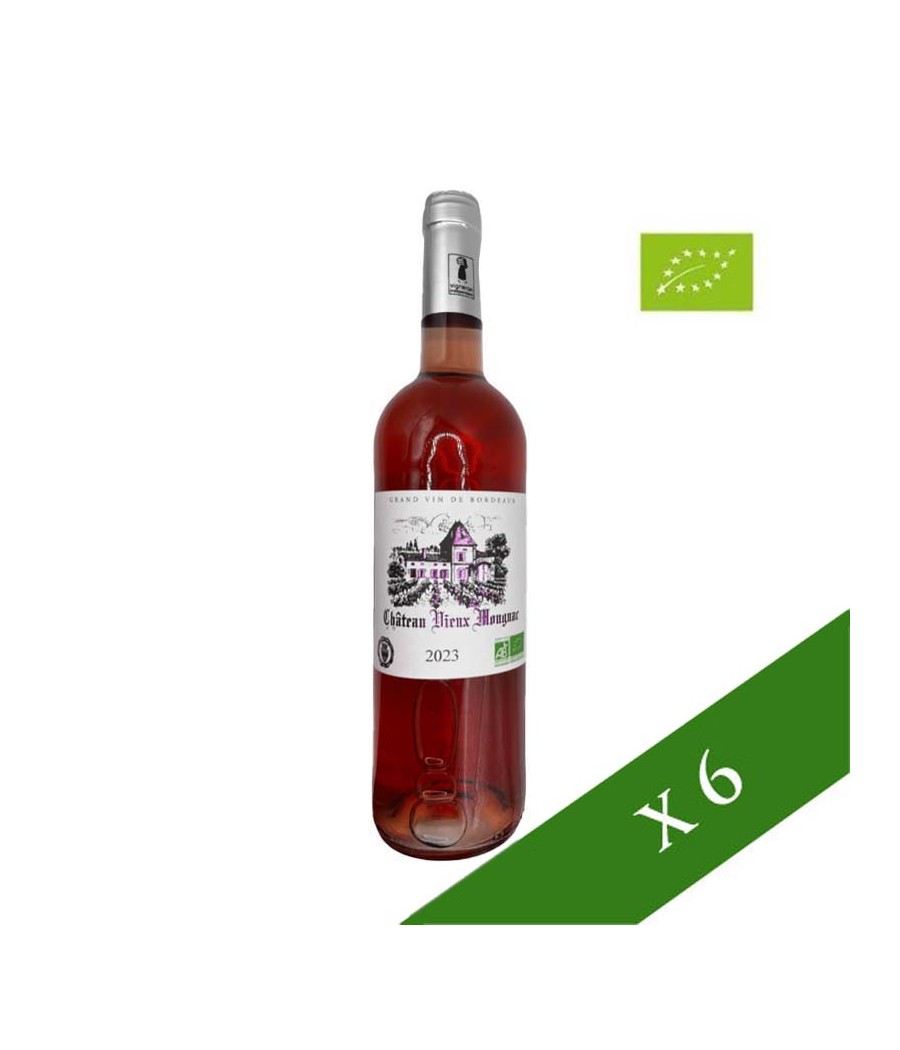 BOX x6 - Öko-Roséwein Château Vieux Mougnac 2021 AOC Bordeaux
